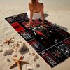 Rock Metal Music Band Collage Beach Towel, Super Soft Microfiber, Gift for Her/Him, Birthday, for Pool, Beach, Travel, Home Decor Fan Gifts