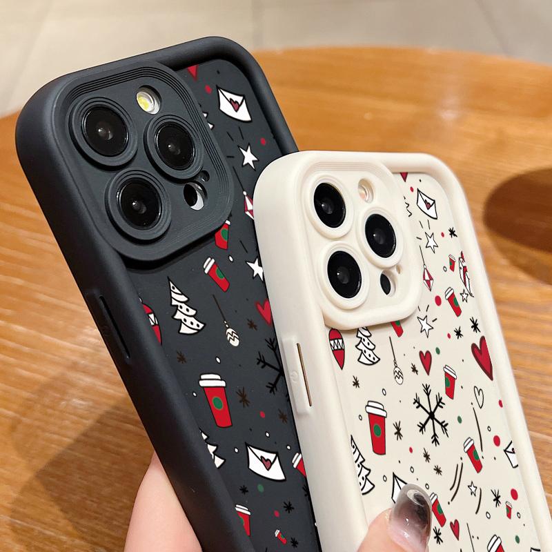 Christmas Gift Print Phone Case For iPhone 17 Pro 16e 16 15 14 13 12 Pro Max 11 Soft Silicone Cover For iPhone 15 16 Plus 17 Air