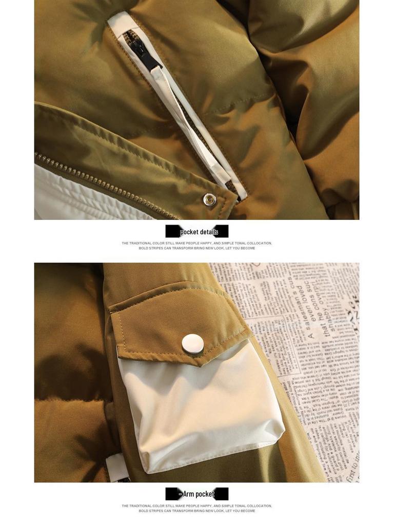 Men's Winter Hooded Cotton Jacket - Two-Piece Design, Thick, Loose, Trendy Outerwear