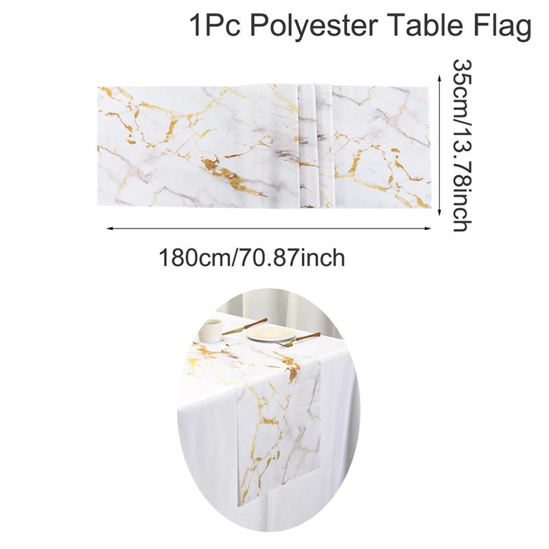 Marble Texture Table Runner White Gray Gold Table Flag,Texture Table Cover for Kitchen Coffee/Dining/Sofa Table Home Decor