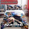 3pcs Duvet Cover Set (1*Duvet Cover + 2*Pillowcase, Without Core), Custom Name J-Jujutsu K-Kaisens Pattern Bedding Set, Home Bedroom Decor Gift