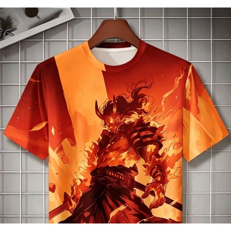 Men's Fashion 3D Printed Men's T-Shirt Round Neck Short Sleeve Trendy Street Wear