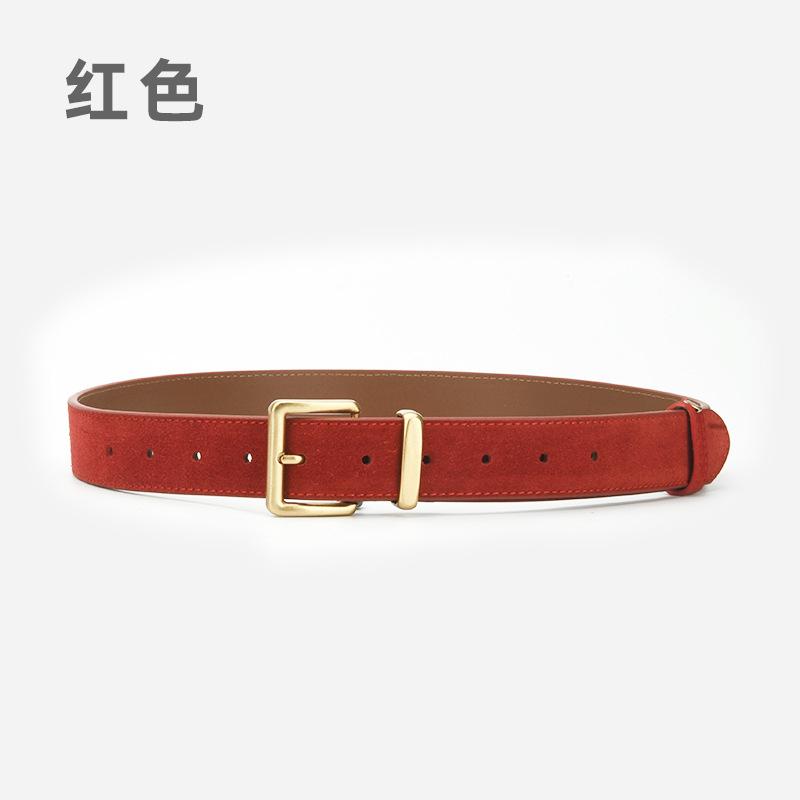 Four Seasons Available New Needle Buckle Belt Women'S Fashion Simple And Versatile Dress Jeans Decorative Leather Matte Belt