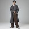 Men's High-Grade Wool Cashmere Over-the-Knee Windbreaker Coat, Plus Size