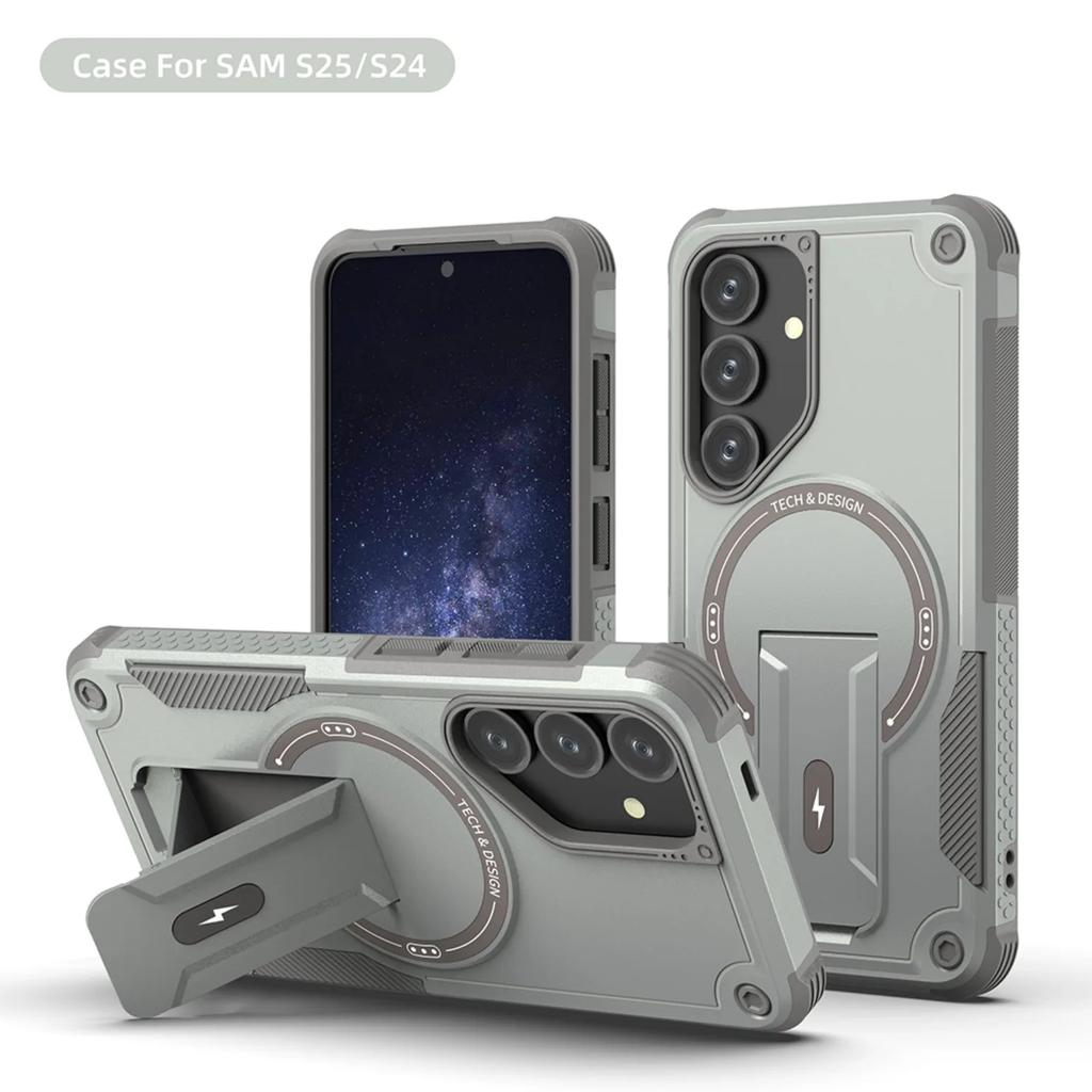 Case for Samsung Galaxy A56 A26 A26 A16 A06 A55 A35 A15 A54 A14 A05 5G 4G Magnetic Wireless Charge With Holder Anti-fall Cover