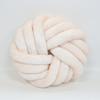 Modern Minimalist Velvet Round Throw Pillow With Knotted Design For Living Room Decor