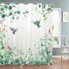 Spring Flowers and Plants Birds Shower Curtain, Bathroom Decorative Shower Curtain, Waterproof Shower Curtain with Hooks