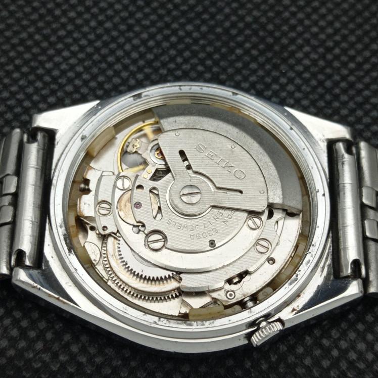 GEBRAUCHTE VINTAGE SEIKO 5 AUTOMATIK 6309A JAPAN HERREN D/D BLAU UHR 608c-a315403-9 SKU608c-a315403