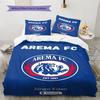 Arema FC Pattern Bedding Set Quilt Cover Pillowcase Home Decor Gift (1 * Duvet Cover + 2 * Pillowcase, Without Core)
