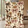 Leopard and Blue Roses 1 Theme blanket Lightweight Warm Flannel Blanket Decorative Throw Blanket for Home Decoration