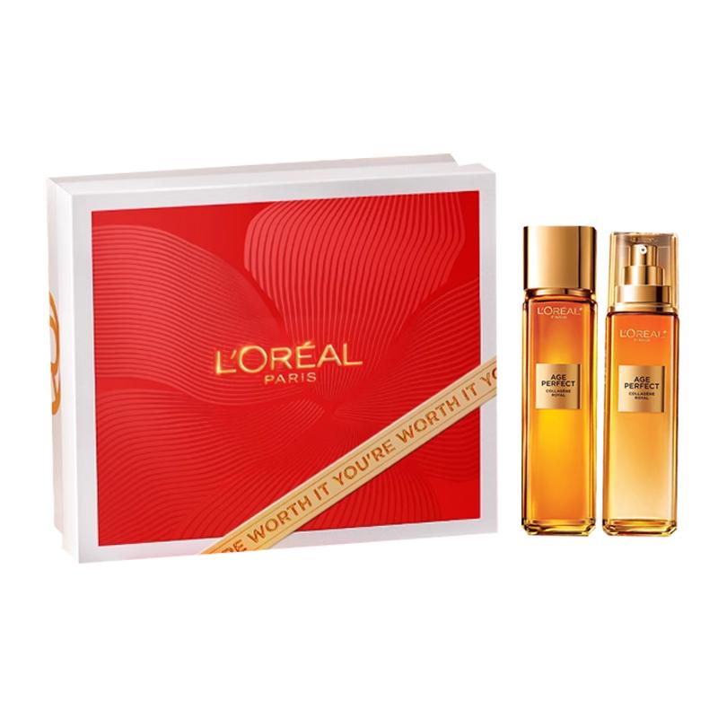 Loreal Paris Xiaomi Pot Nectar Collagen Water Emulsion Gift Box Mothers Day Limited - Two-piece set Jinzhi Zhenyan Nectar Collagen Essence Water 130ml
