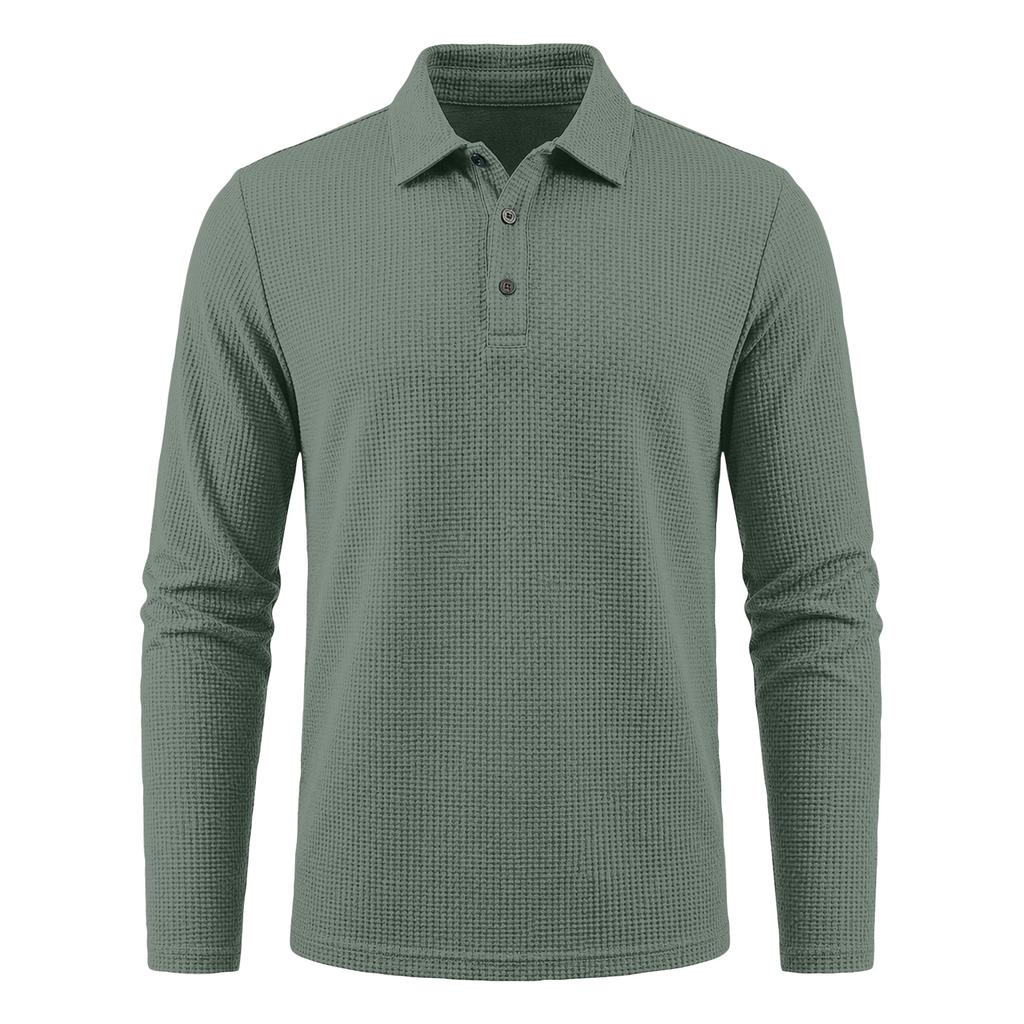 Men's Color Long Sleeve Casual Shirt for Spring and Fall