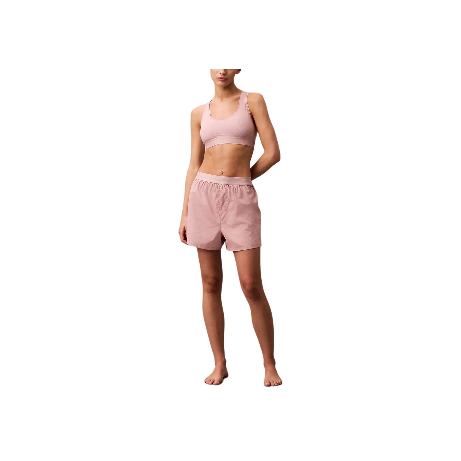 

Calvin Klein Однотонные простые мягкие удобные повседневные шорты с высокой талией женские шорты розового цвета QS7456-630 S