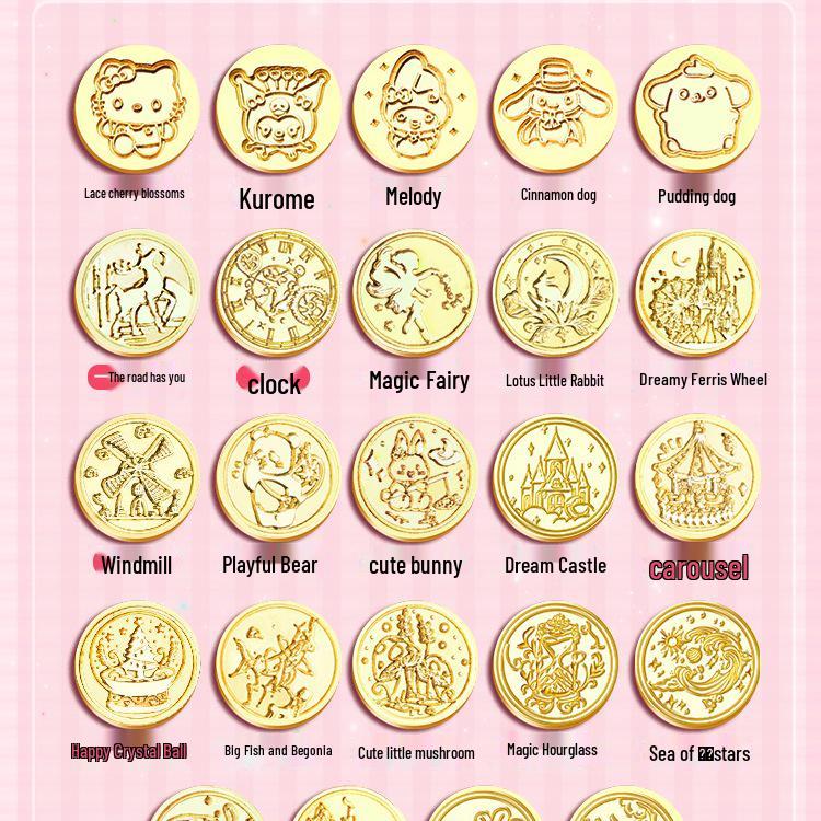 Universal Wax Seal Stamp Head Toy with Guka Cream Glue and Beads for Envelopes