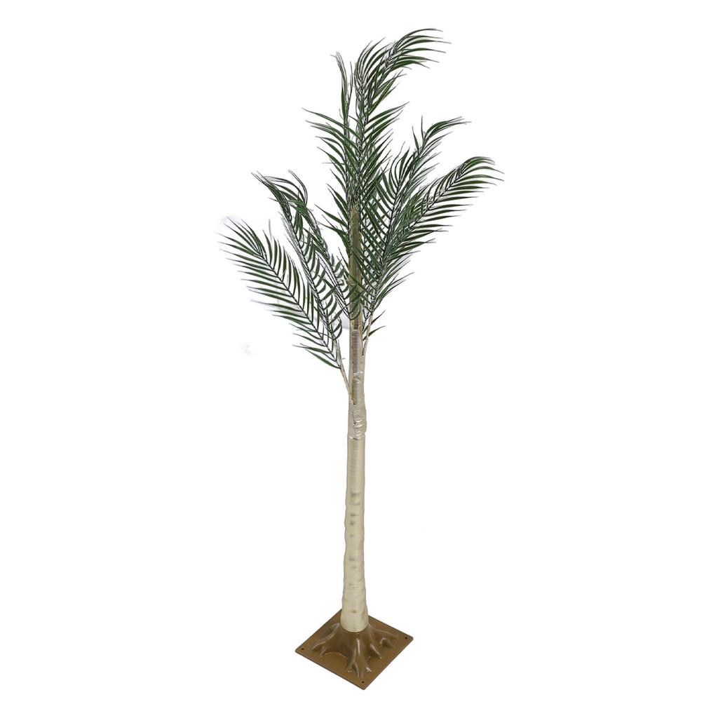 165 LED Işık Boncuğu ile Yapay Işıklı Palmiye Ağacı 5FT Parıldayan Sahte Palmiye Ağacı Veranda Tropikal için