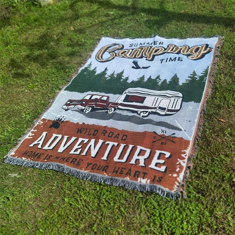 EBOYUAN Heavy Duty Ethnic Bohemian Camping Blanket 180x230cm