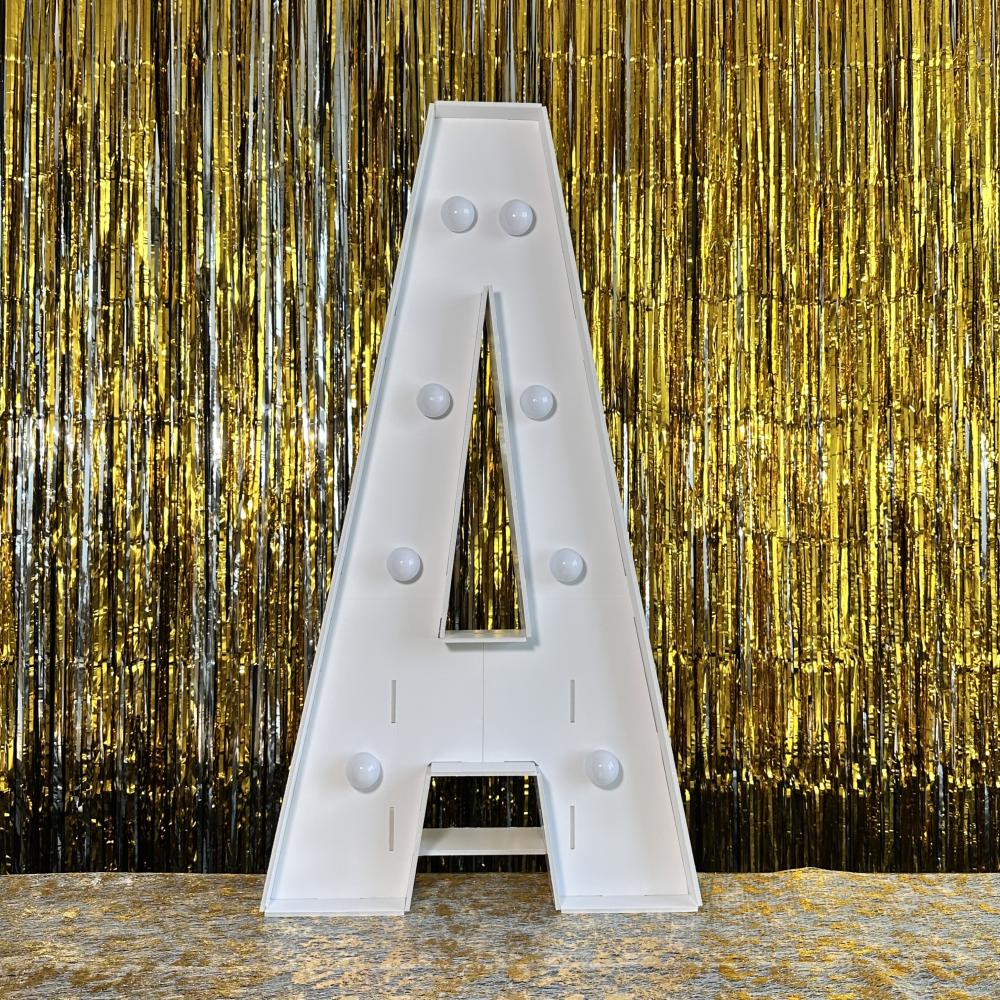 

1Pc 91.5cm Light Up Numbers - Essential Warm Yellow Lights Decor for Graduation Ceremony & Prom Party Decoration A