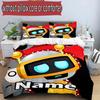 3pcs Duvet Cover Set (1*Duvet Cover + 2*Pillowcase, Without Core), Custom Name Cosmic Bot Crew Pattern Bedding Set, Home Bedroom Decor Gift