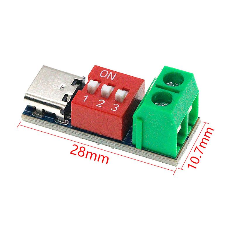 5-20V Pd Placă de testare de încărcare rapidă Placă de declanșare reglabilă Pd Modul Usb Type-C 100W Conector de tensiune Accesorii surse de alimentare