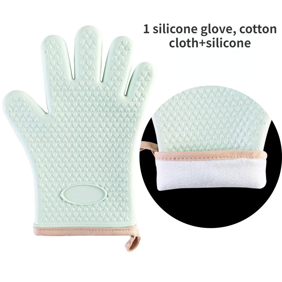 

Oven Mitts Bake Silicone Gloves Anti-scald Microwave Oven Baking Gloves BBQ Gloves Anti Heat Resistant Baking Gloves Potholder