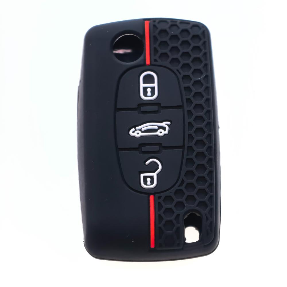 Citroen C2 C3 C4 C5 C6 Xsara Berlingo Peugeot 207 307 308 407 607 807 Koruyucu Anahtarlık İçin Silikon Flip Uzaktan Kumandalı Araba Anahtarı Kılıfı