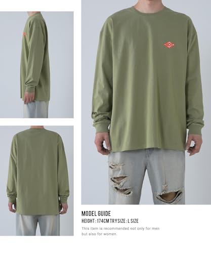 Improbes Casual [GERRY] Custom Diamond Patch Long Sleeve T-Shirt, Men's, Purple