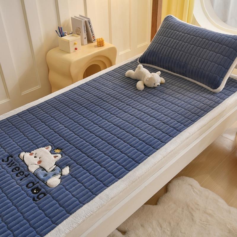 milk fleece bed padded soft bed mattress winter warm single student dormitory mattress