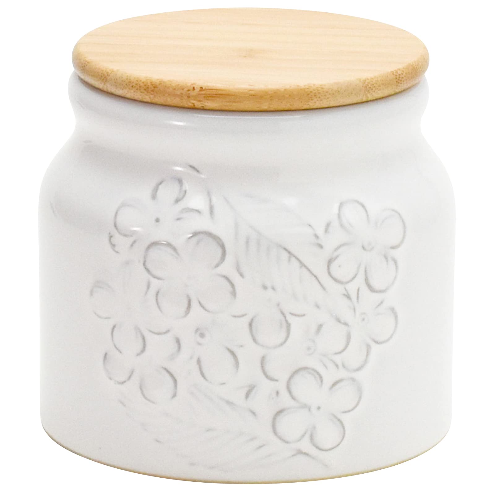 

Aito Seisakusho Lien Canister Storage Container with Lid, Approx. 10cm, White, Mino Ware, Product Number 267923