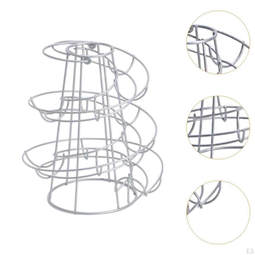 Spirálový dávkovač vajec Držák Úspora místa Železný Velkokapacitní Úložný koš Stojan na vystavení pro