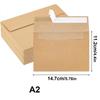 20pcs Blank Kraft Envelopes Sealing Pe Greeting Card Vintage Kraft Paper Postcard  Gift Packaging