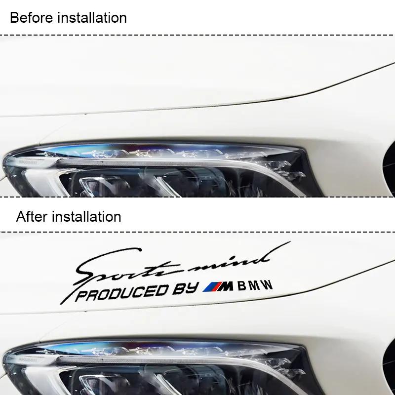 For BMW Car Stickers Car Hood Light Eyebrow Decals Reflective Decoration Accessories For BMW Performance F25 F26 F16 E90 E91 E92