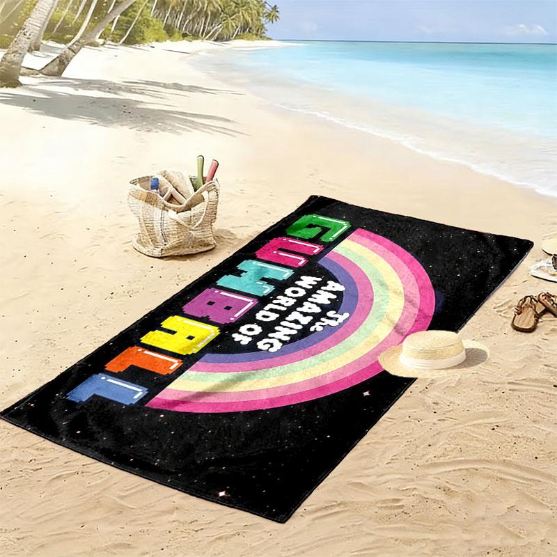 TAWOG Poster Print Beach Towel, Large Soft Quick Dry Towel for Beach Camping Swimming