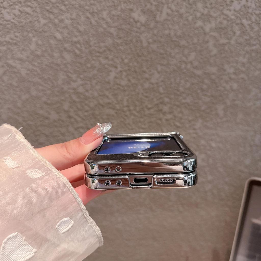 Samsung Z Flip 7 Lychee Pattern Magnetic Suction Drop Protection Case for Models 3/4/5/6