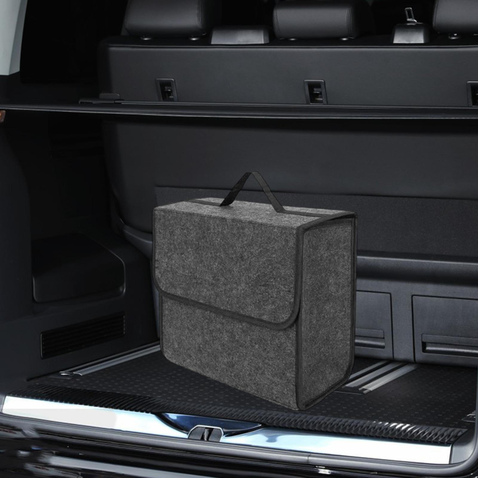 

Органайзер для багажника автомобиля из фетра, практичный, портативный, износостойкий, простой в использовании, простой ящик для хранения S