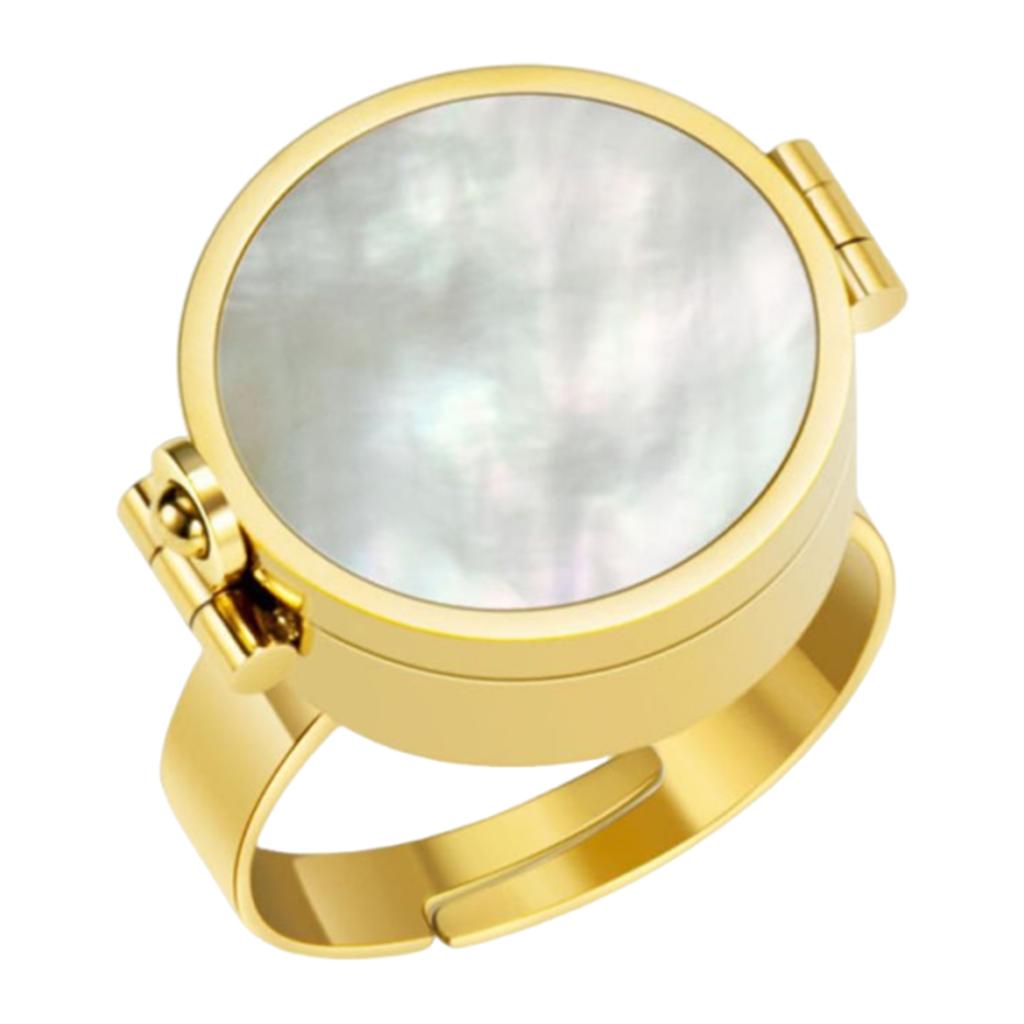 2In1 Retro Lipstick Storage Ring Leak Proof Portable Lip Care Tool Lightweight Stylish Touch Ups Rings Hold Pills/Lipstick/Balm