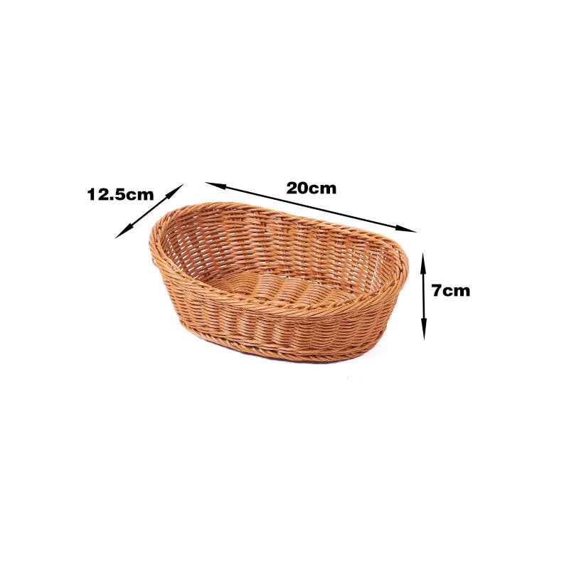 Imitation Rattan Style Wooden Fruit & Snack Basket