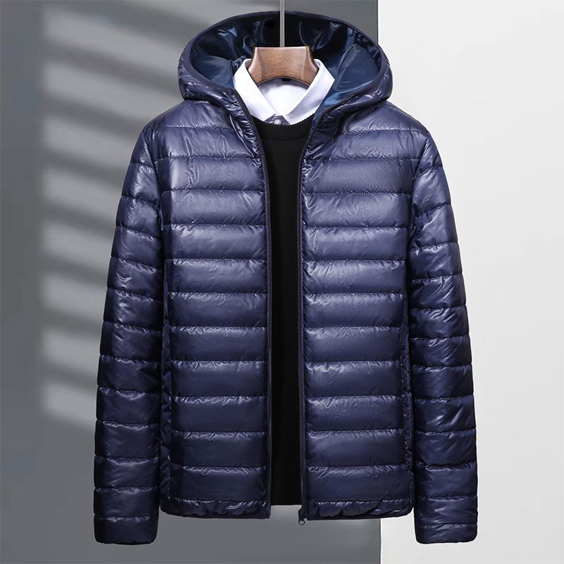 New Autumn and Winter Coats for Men, Cotton-padded Jackets, Men's Light Solid Color Bread Coats, Thin Cotton-padded Jackets
