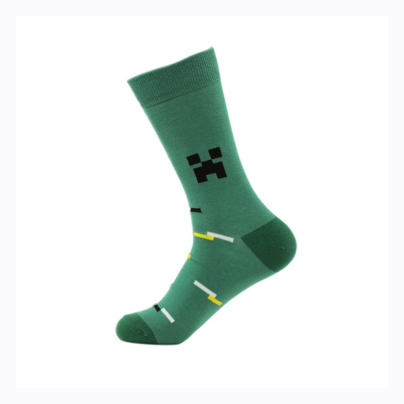 Fashion Colorful Brand Men Socks 20 Colors Striped Plaid Diamond Socks Men Cotton Casual Crew Socks