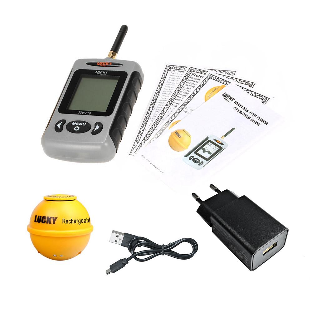 Portable Professional Sounder Wireless Sonar Fish Finder Fishing Probe Detector Fishfinder with Dot Matrix