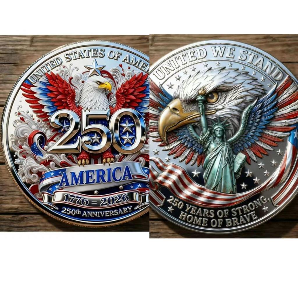 Medalla Conmemorativa de Relieve 3D del 250 Aniversario Moneda Conmemorativa