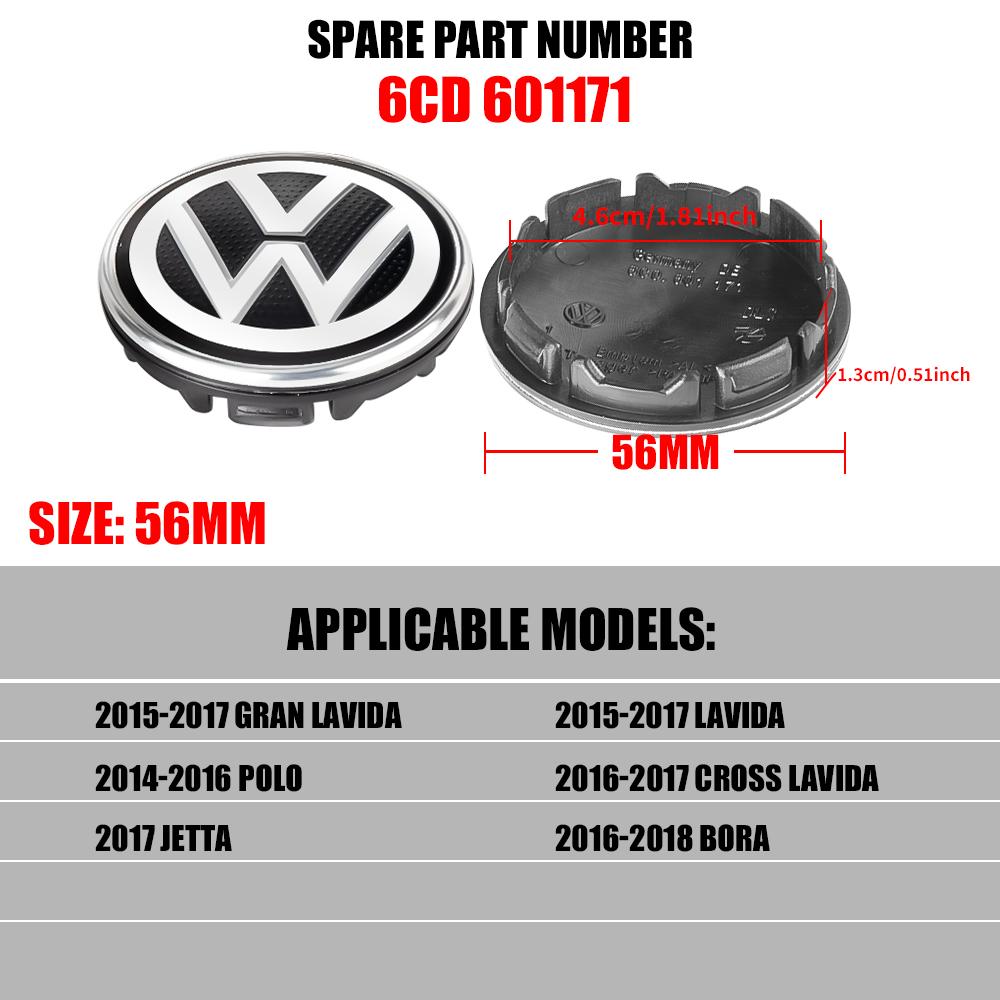 4pcs/set 56mm/65mm/66mm Car Wheel Center Cap Hub Covers Badge Accessories For VW Volkswagen Golf 6N0601171 6CD601171 3B7601171