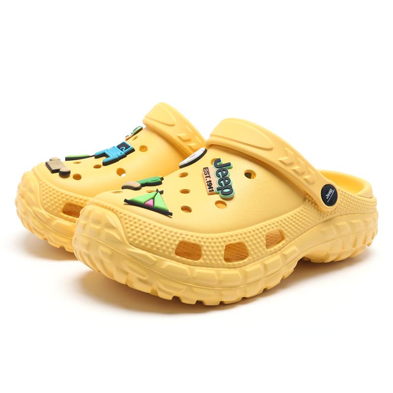 Jeep EVA Trendy Casual Versatile Hole Shoes Women Shoes Yellow P301091409-J011-4