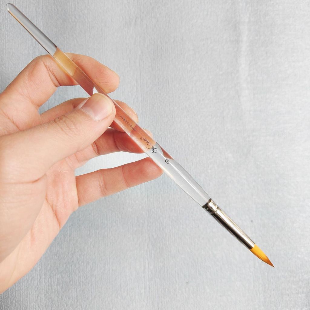 High Value White Swan Crystal Rod Nylon Brush Watercolor Gouache Digital Oil Brush Art Stroke Line Brush