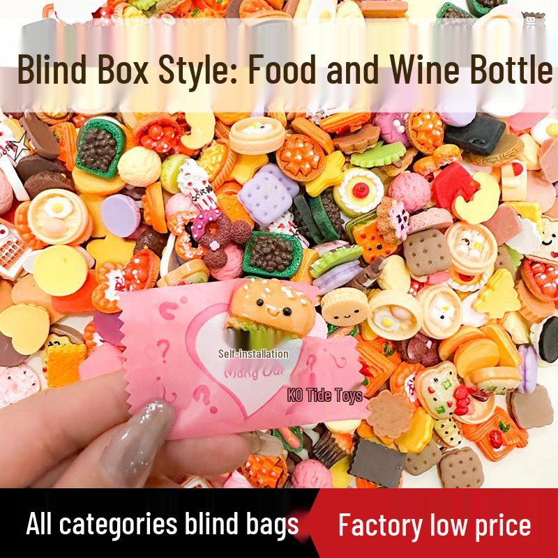 Cartoon Mini Food & Wine Bottle Blind Bag Ornaments