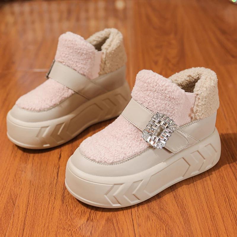 

Men s Winter Leather Boots Warm Plush Lined Snow Footwear Waterproof Non slip Ankle Length Lace Up Outdoor Hiking Shoes Size 39 to 48 38