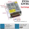 Dual-Output Voltage Switching Power Supply: 5V/12V/24V, 60W/120W/200W