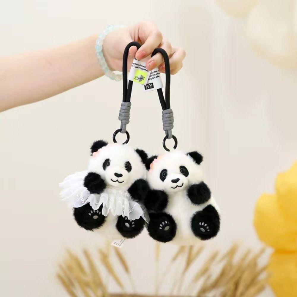 Simulation Panda Plush Toy Pendant Jewelry Plush Creative Keyring Bag Ornament