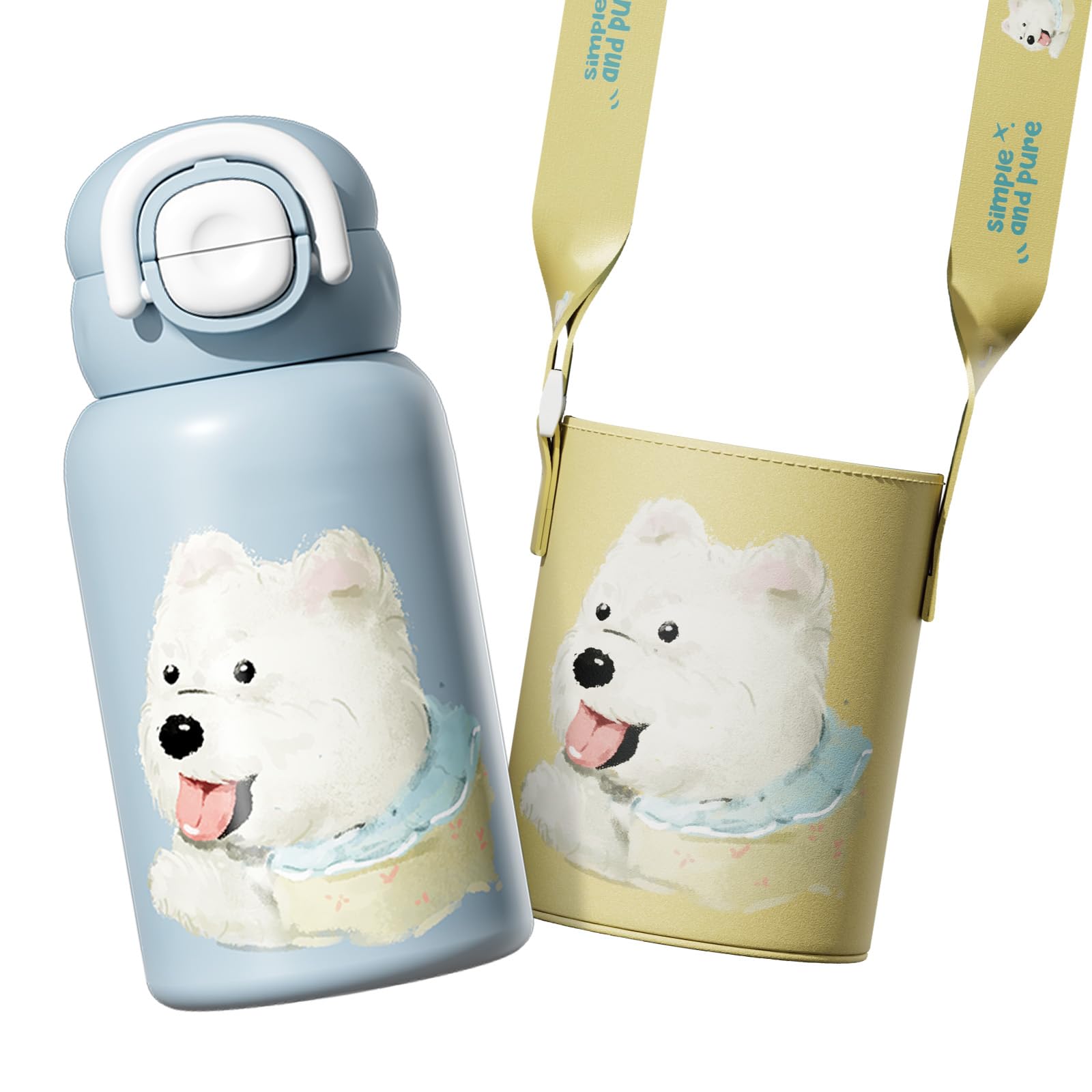 

Udoric Vacuum Insulated Portable Mug, 520ml, One-Touch Opening, Straw and Direct Drinking with One Lid, Stainless Steel Bottle, Keeps Drinks Hot or