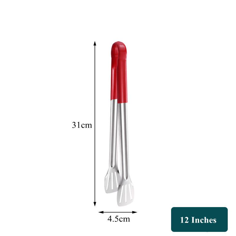 9/12/14 Zoll Edelstahl Küche BBQ Lebensmittel Zange Anti-Verbrühungs Griff Buffet Steak Barbecue Clip Brot Klemme Kochutensilien