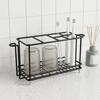 Non-Slip Toothbrush Holder Carbon Steel Electric Toothbrush Stand Toothpaste Shelf  Desktop